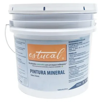 Pintura A La Cal Estucal 100% Natural Color Blanco 8 Litros